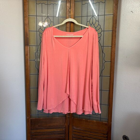Soft Surroundings Perfect Layers Shirt Soft Jersey Knit Blouse Tunic Top Size 1X - Picture 6 of 14
